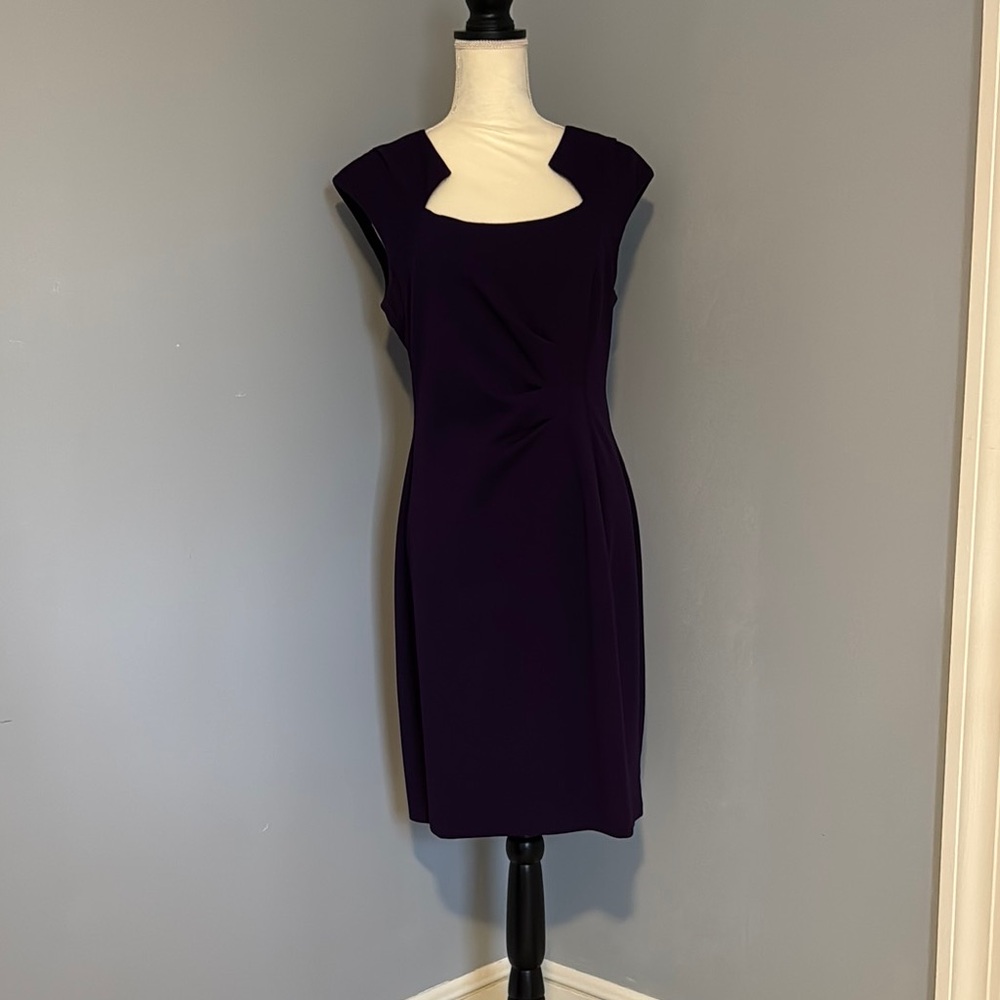 Elegant Purple Sleeveless Dress